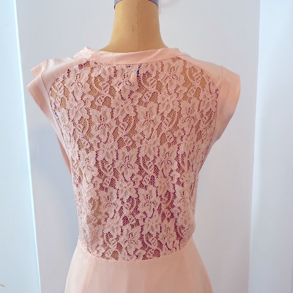 Aritzia Wilfred silk light blush pink lace dress size 6 - Picture 5 of 8